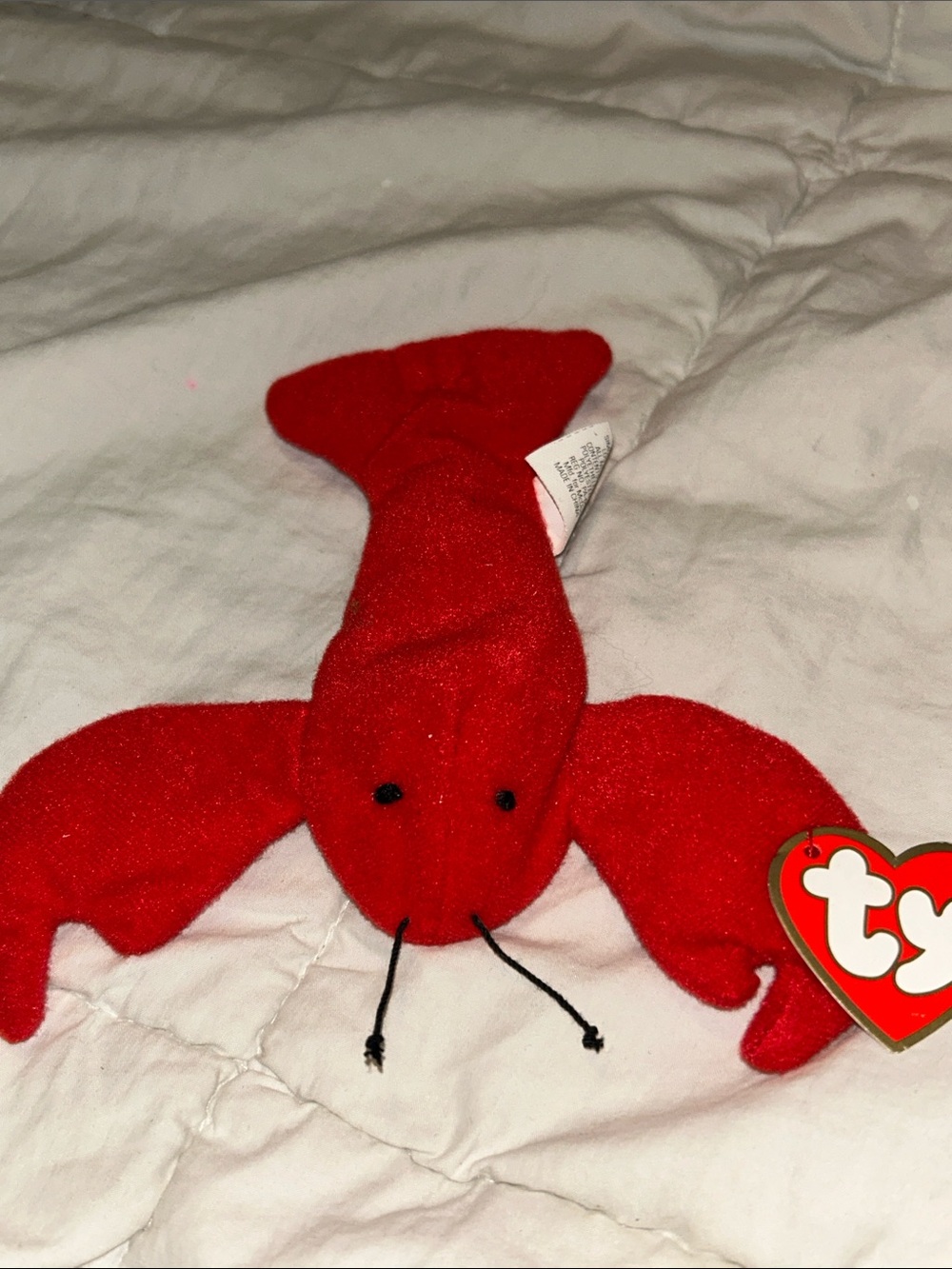 Teenie Beanie Babies TY Pinchers, Red Lobster, McDonald's, 1993